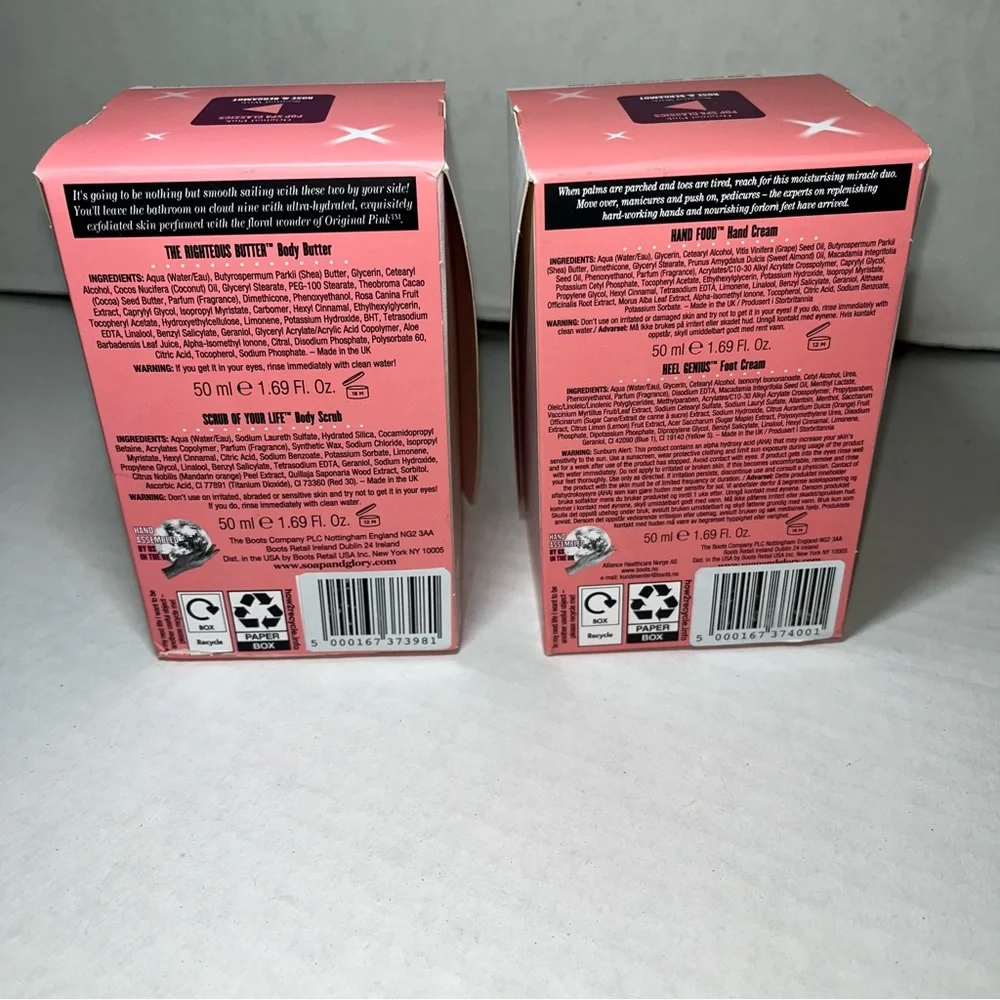 Soap & Glory Smooth Minis Mix and Feel Good‎ Hands & Feet New in Boxes
